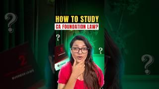 How To Study & Learn Law? | CA Foundation Classes | ICAI