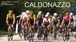 2022 GIRO ITALIA a CALDONAZZO attacco al Menador tornante "Amici del Monte Cimone"