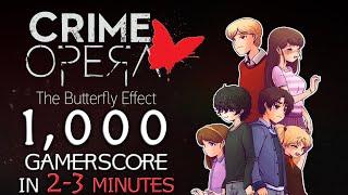 1,000 Gamerscore in 2 MINUTES! - Crime Opera: The Butterfly Effect - Easiest Gamerscore ever!!!!!!!!