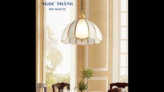 Đèn thả đồng cổ điển cao cấp trang trí phòng khách bàn ăn 220V THD05 Ngọc Thắng