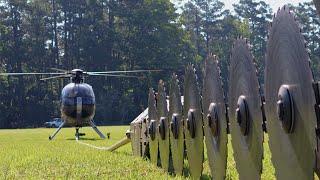 Unbelievable Aerial Helicopter Tree Sawing - Precision in Action!