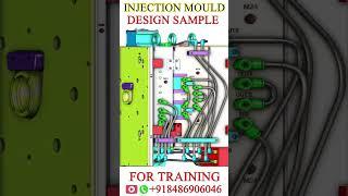 INJECTION MOULD DESIGN SHORT | Plastic mould designing #toolanddiedesigning #automobilemoulddesign