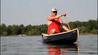 canoe build - skin on frame - the FREESTYLER : first time in water