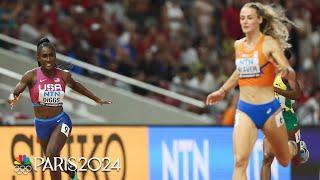 Talitha Diggs' frantic rally secures spot in 400m World Championship final | NBC Sports