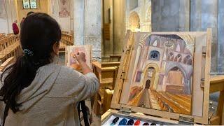 I Painted Plein Air at St Alban Cathedral With a Group