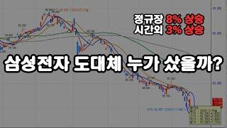 주식하면서 보기 힘든 광경 삼성전자폭등 [장중 8%. 시외3% 상승] 1년이내 자사주 10조 매입예정