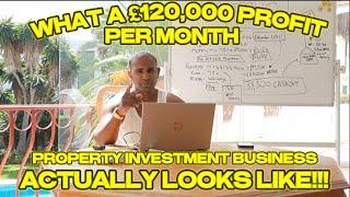 What a £120,000 a month PROFIT property business actually looks like