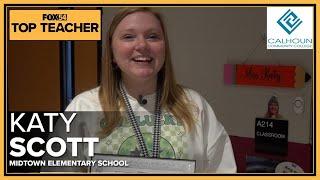 FOX54 Top Teacher Katy Scott is surprised!