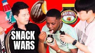 Korean/UK Rappers Try British Snacks