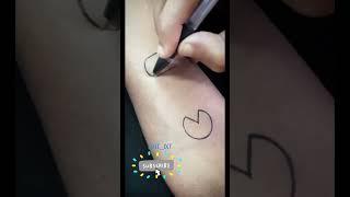 Amazing simple tattoo with 1/- coin🪙#youtubeshorts #shorts #artwork #art #viral #trending #tattoo