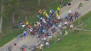 Massive Crash At Liège-Bastogne-Liège