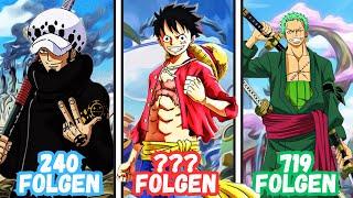 TOP 10 Charaktere mit den MEISTEN FOLGEN  - One Piece