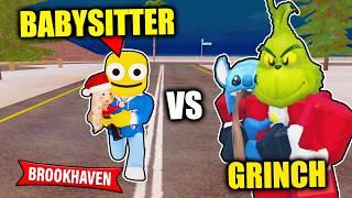 ODA BABYSITTER & JADE vs LE GRINCH MÉCHANT de NOEL ! (ça tourne mal) Roblox Snapchat Brookhaven