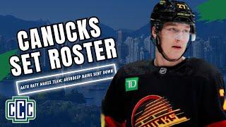 CANUCKS SET ROSTER; AATU RATY MAKES THE TEAM