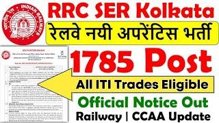 RRC SER Apprentice Recruitment 2024  South Eastern Railway Kolkata ITI Apprentice 2024 Apply Online