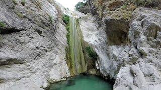 Lefkada Greece, Walk to Nidri Waterfalls.