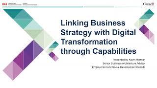 Linking Business Strategy with Digital Transformation through Capabilities