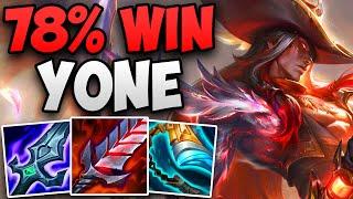 HE HAS 78% YONE WIN RATE IN CHALLENGER! | CHALLENGER YONE MID GAMEPLAY | Patch 14.23 S14