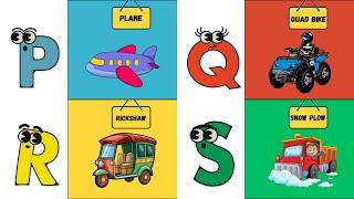 ABC Vehicles Song  | Fun Alphabet Song with Transport | UZR Learning | #abcd #kids #learning