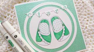 Colouring my Baby Girl Shoes from Ruth Hamilton Design with Tonic Studios Alcohol Markers