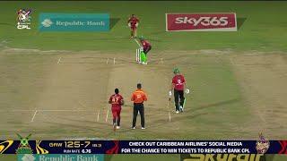 Romario Shepherd SMASHES Sign and Loses Ball! | CPL 2024