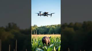 Drone to kill harmful pigs #villagelife #smartfarming #rurallife #farmingtraditions #farming101