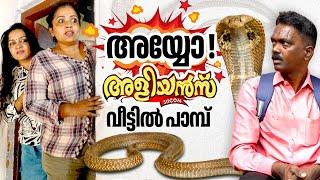 അയ്യോ ! അളിയൻസ് വീട്ടിൽ പാമ്പ് | Aliyans | Vava Suresh | Snakemaster