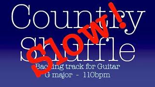 Country Shuffle, Slow version, backing track for Guitar in G major, 110bpm. Enjoy!