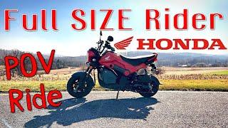 Full SIZE Rider On The Honda Navi (First Motovlog)