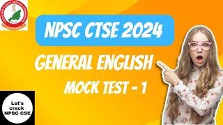 NPSC CTSE 2024 | General English |  Mock Test Lesson - 1