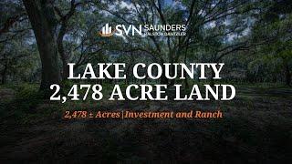 Florida Ranch Land For Sale | Lake County 2,478 Acre Land Investment and Ranch | Groveland, FL