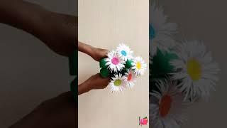 DIY Paper Flowers | Easy Home Deccor Paper Craft | #shorts |