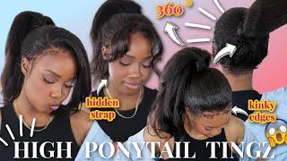  Watch Me Melt Down The BACK of my 360 Wig HIGH PONYTAIL Like a Boss! | KINKY EDGES | MARY K. BELLA