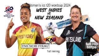 WI-W vs NZ-W icc women t20, 2024 highlights part i, 1st Inning HD 60fps