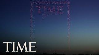 Watch A TIME Magazine Cover Made Using 958 Drones Take Shape | TIME