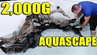 AQUARIUM AQUASCAPE - 2,000 GALLON FISH TANK SCAPE!!