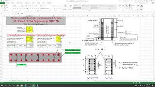 26. Etabs 2020 Tutorials | Shear Wall Design | Rebar Calculation of Shear wall using Excel