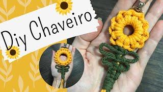 Diy Chaveiro  Flor Macrame - macrame flower keychain ️