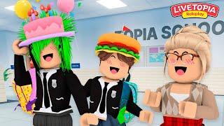 ROTINA NO DIA DO CABELO MALUCO NA ESCOLA! Family Roleplay Livetopia - ROBLOX