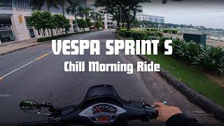 Chill Morning Ride | Vespa Sprint S | 4K