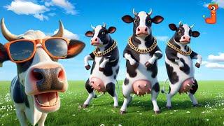 FUNNY COW DANCE 4│Cow Song & Cow Videos 2024 | Cow music | funny dancing cow | amba | official | गाय