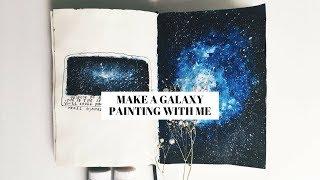 create a galaxy painting with me (acrylics + gouache) 