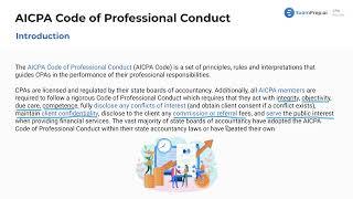 Introduction to AICPA Code of Professional Conduct [CPA Prep]