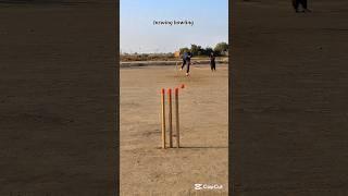 Inswing and outswing bowling practice #shorts 