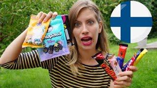 Trying Finnish Food Taste Test Challenge: (Finnish Salmiakki, Finnish Chocolate and Finnish Snacks)