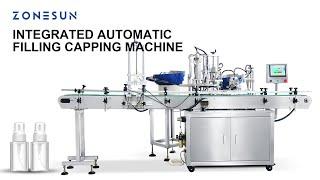 New Arrival | ZONESUN Automatic Liquid Filling Capping Machine with Rotary Plate Cap Feeder ZS-AFC9