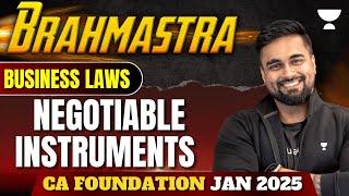 Negotiable Instruments | Business Laws | CA Foundation Jan 2025 | AIR 42 CA CS Shantam Gupta