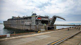 USNS GUAM - US Navy Transport Vessel Carrying Military Vehicles @Defxofficials