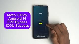 Moto G Play 2024 FRP Bypass Android 14 Without Computer - Settings Not Work Fix (New Update)