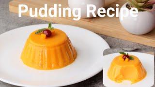 No Agar-Agar No Gelatin No Corn Flour Easy Mango Pudding Recipe | Mango Pudding | Pudding Recipe